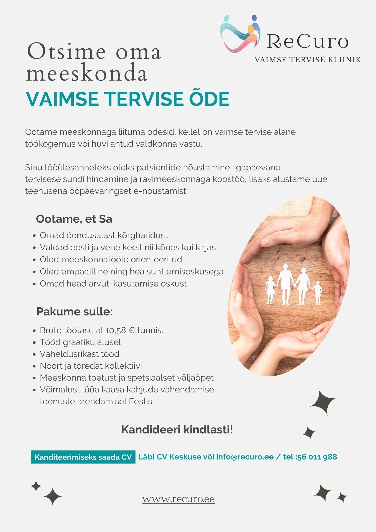 OÜ ReCuro Estonia Õde ReCuro vaimse tervise kliinikusse