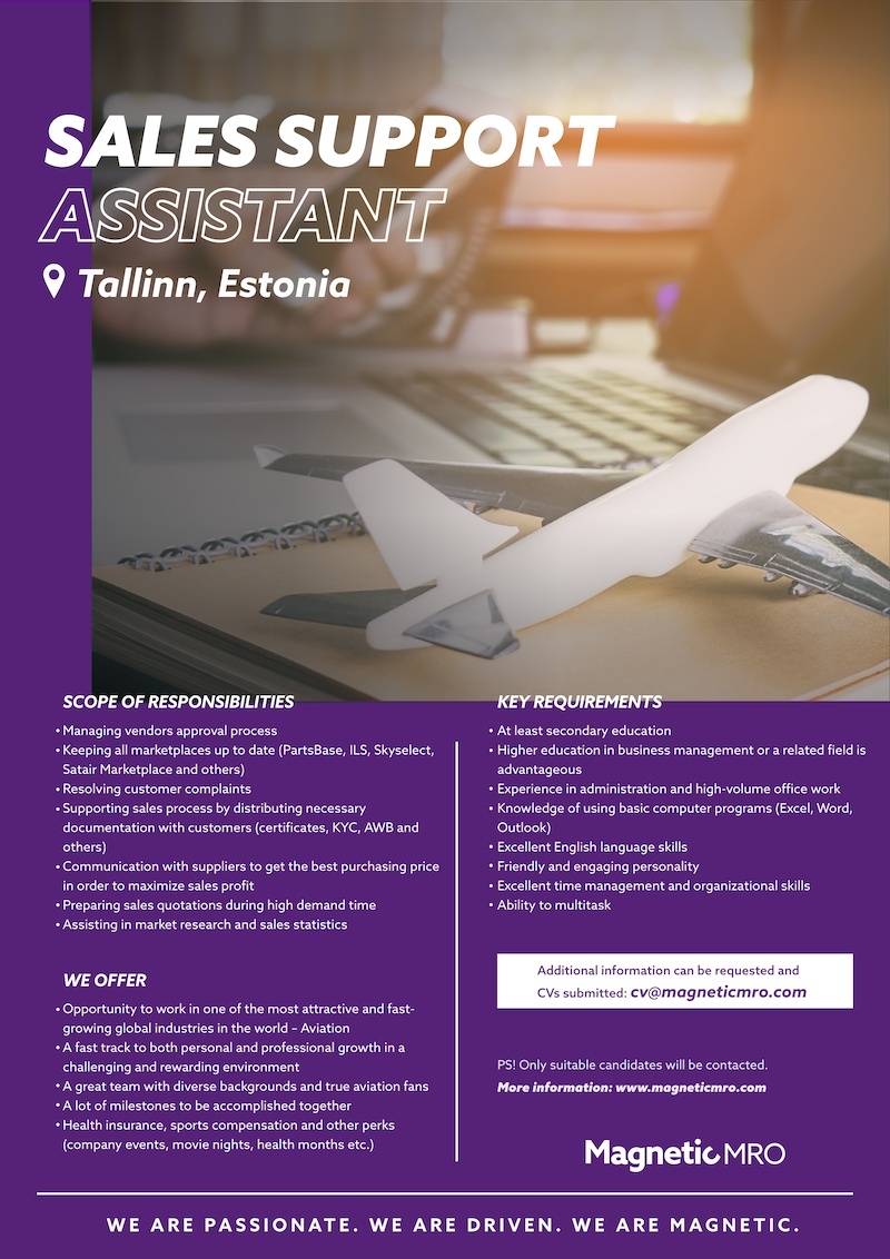 Magnetic MRO AS Sales Support Assistant