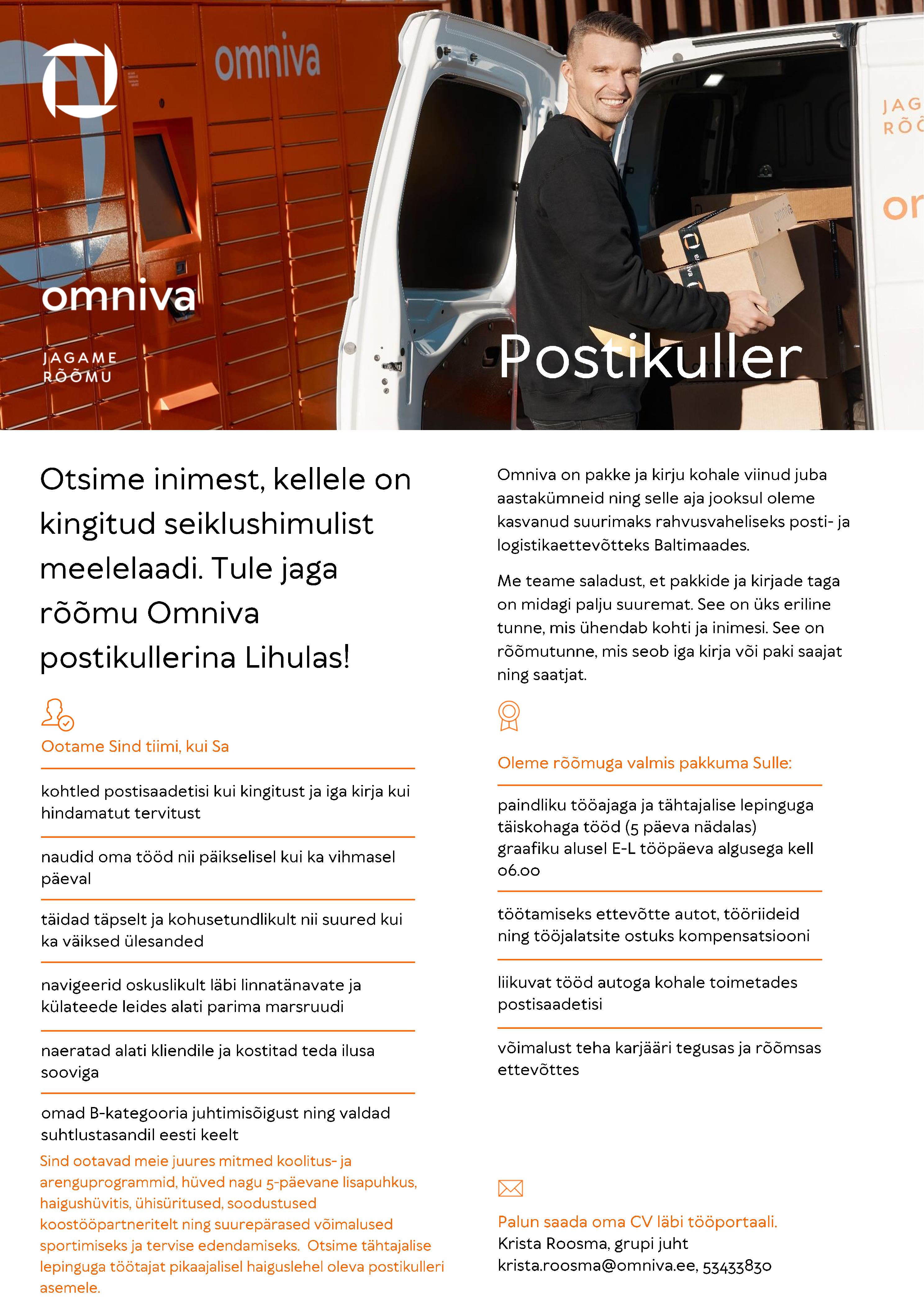 CVKeskus.ee klient Postikuller (Lihula) tähtajaline leping
