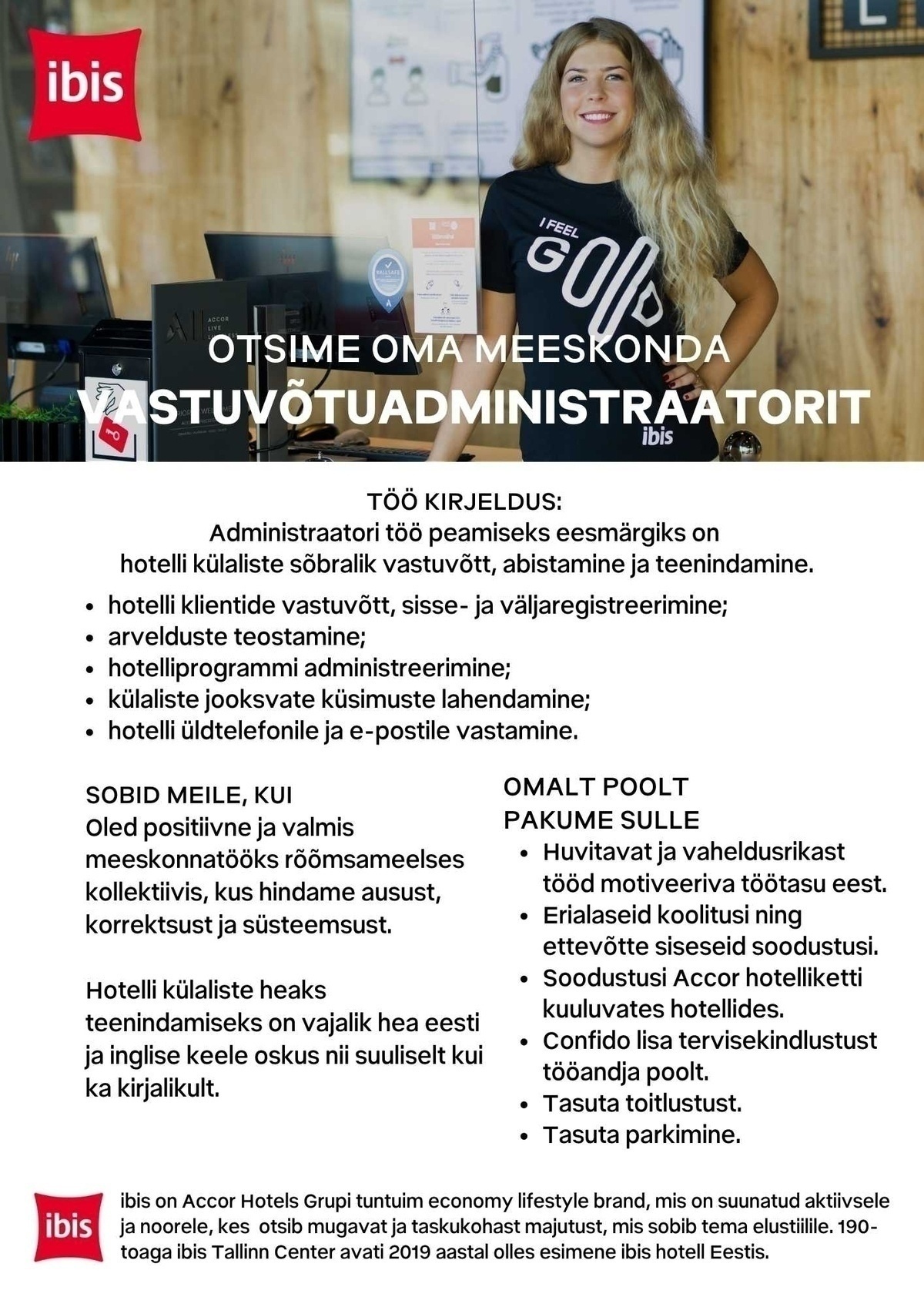 ibis Tallinn Center Vastuvõtuadministraator