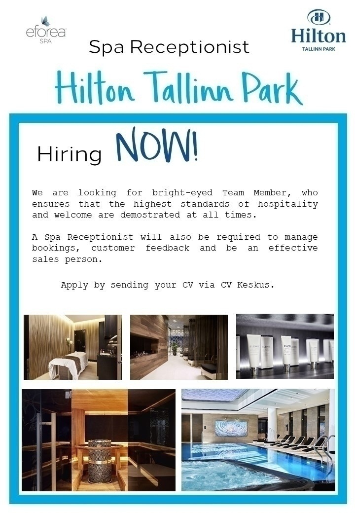 Hilton Tallinn Park Spa Receptionist