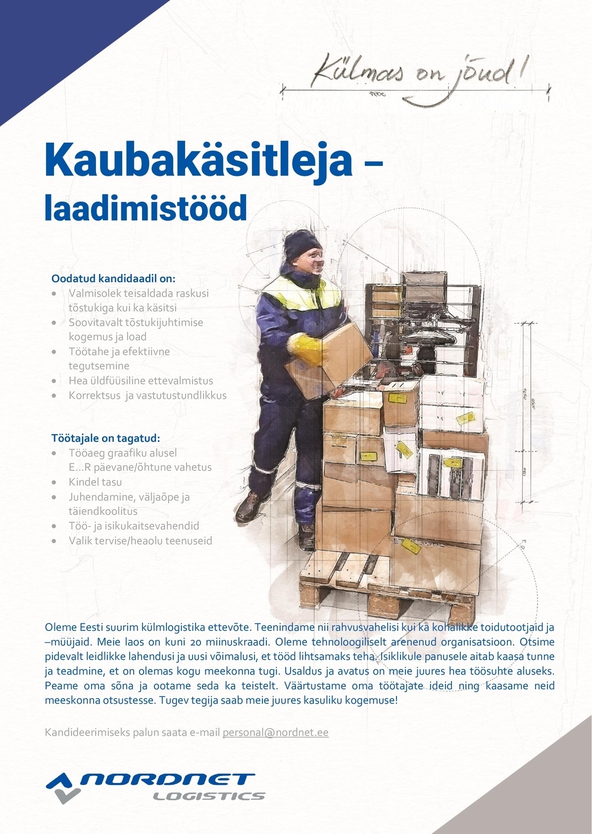 NORDNET OÜ Kaubakäsitleja - laadimistööd