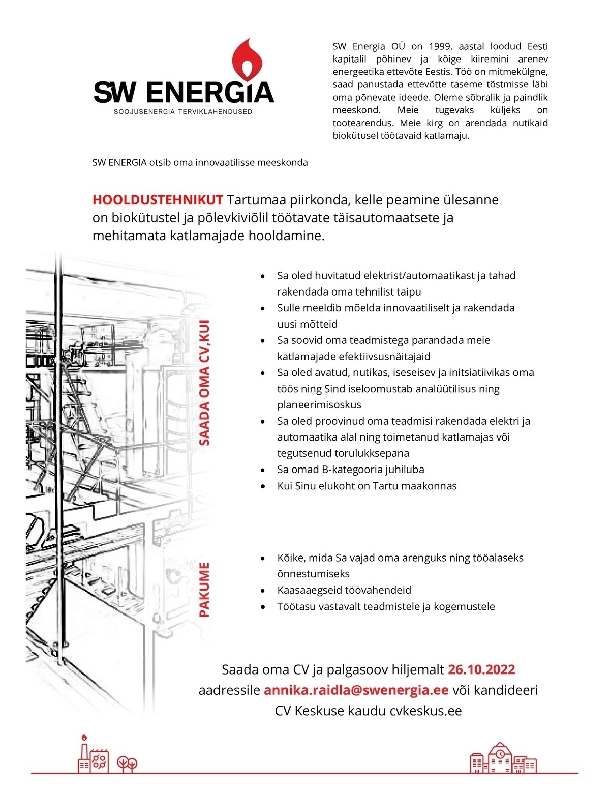 SW Energia OÜ Hooldustehnik