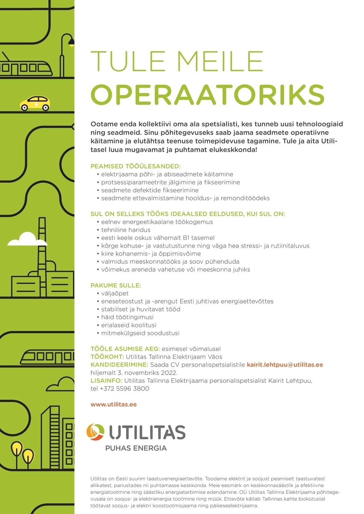 Utilitas Tallinna Elektrijaam OÜ Operaator