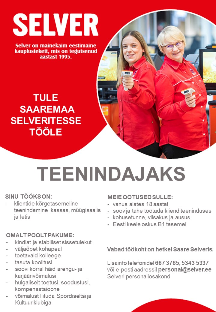 Selver Teenindaja Saaremaa Selverites
