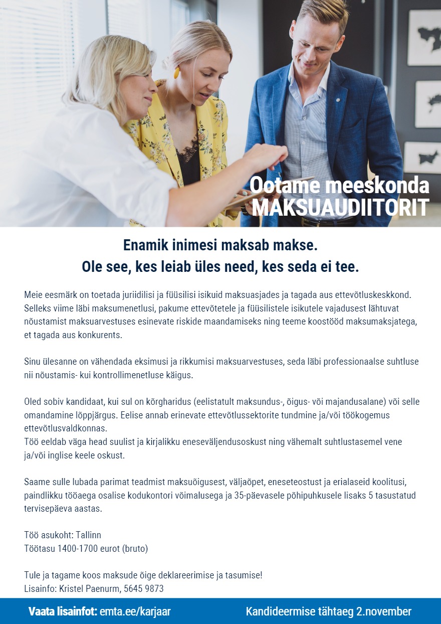 Maksu- ja Tolliamet MAKSUAUDIITOR