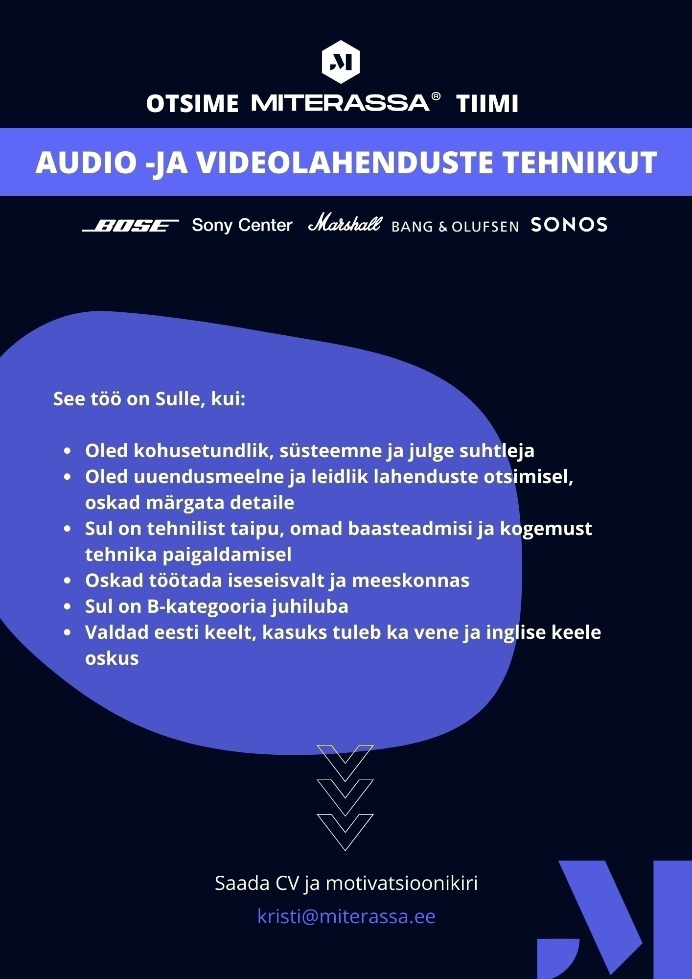 Miterassa OÜ Audio -ja videolahenduste tehnik
