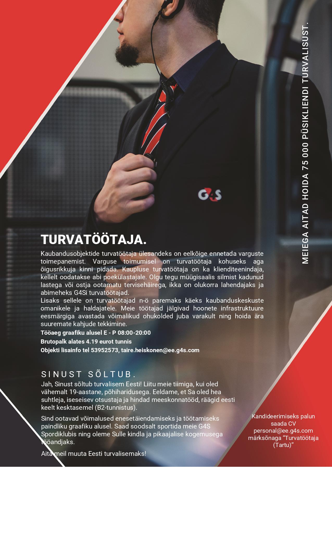 AS G4S Eesti Turvatöötaja (Tartu)