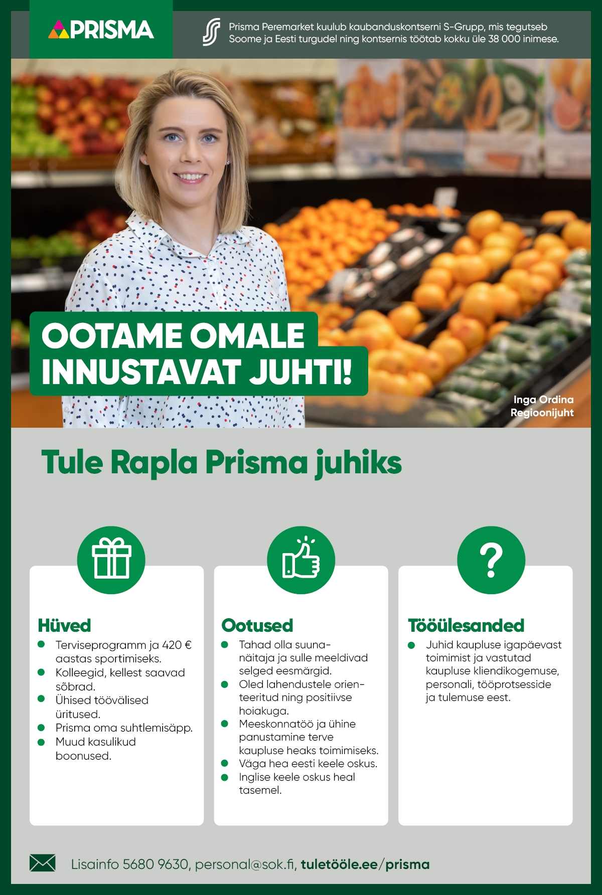 Prisma Peremarket AS Rapla Prisma juht