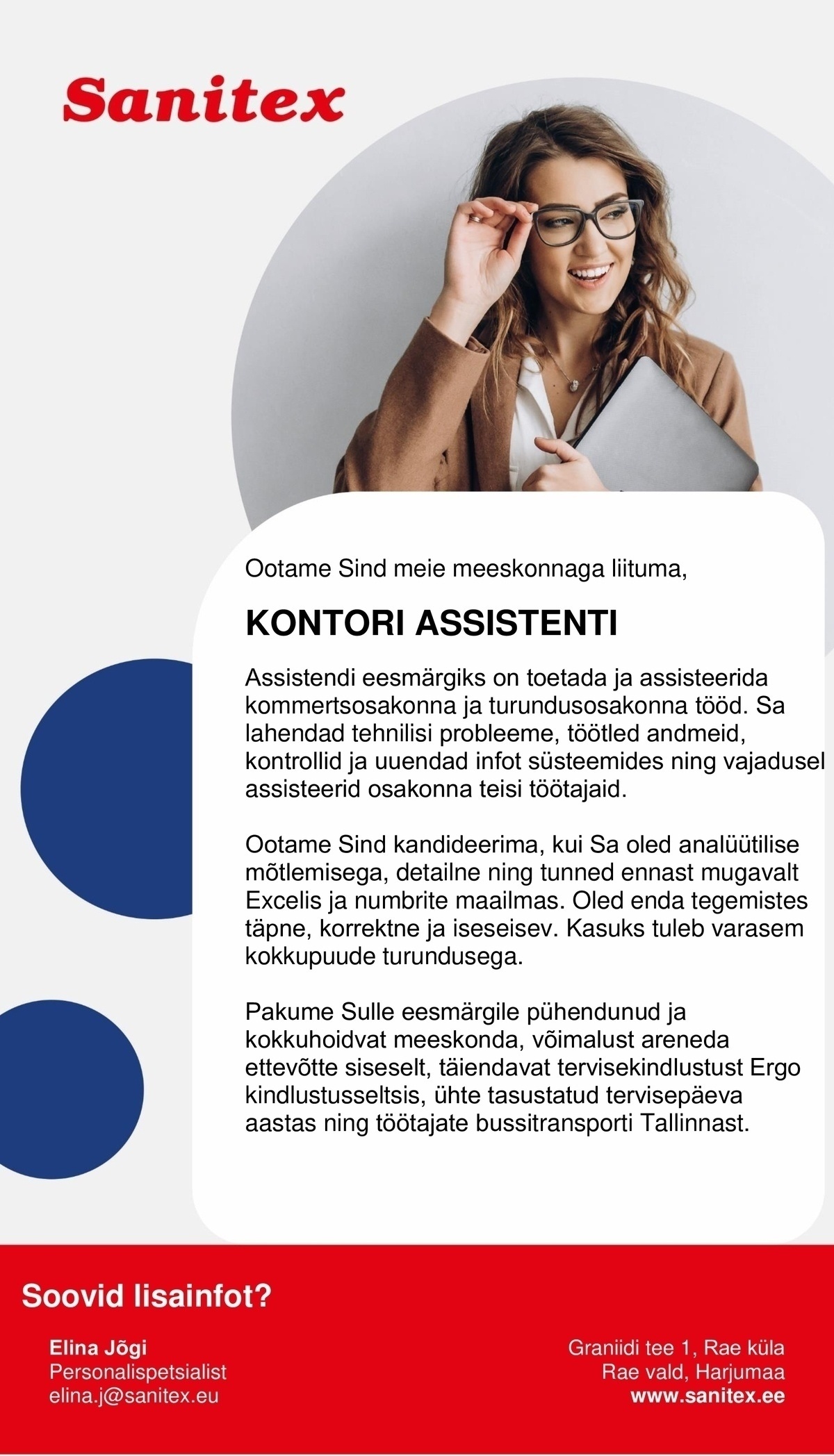 Sanitex OÜ Kontori assistent