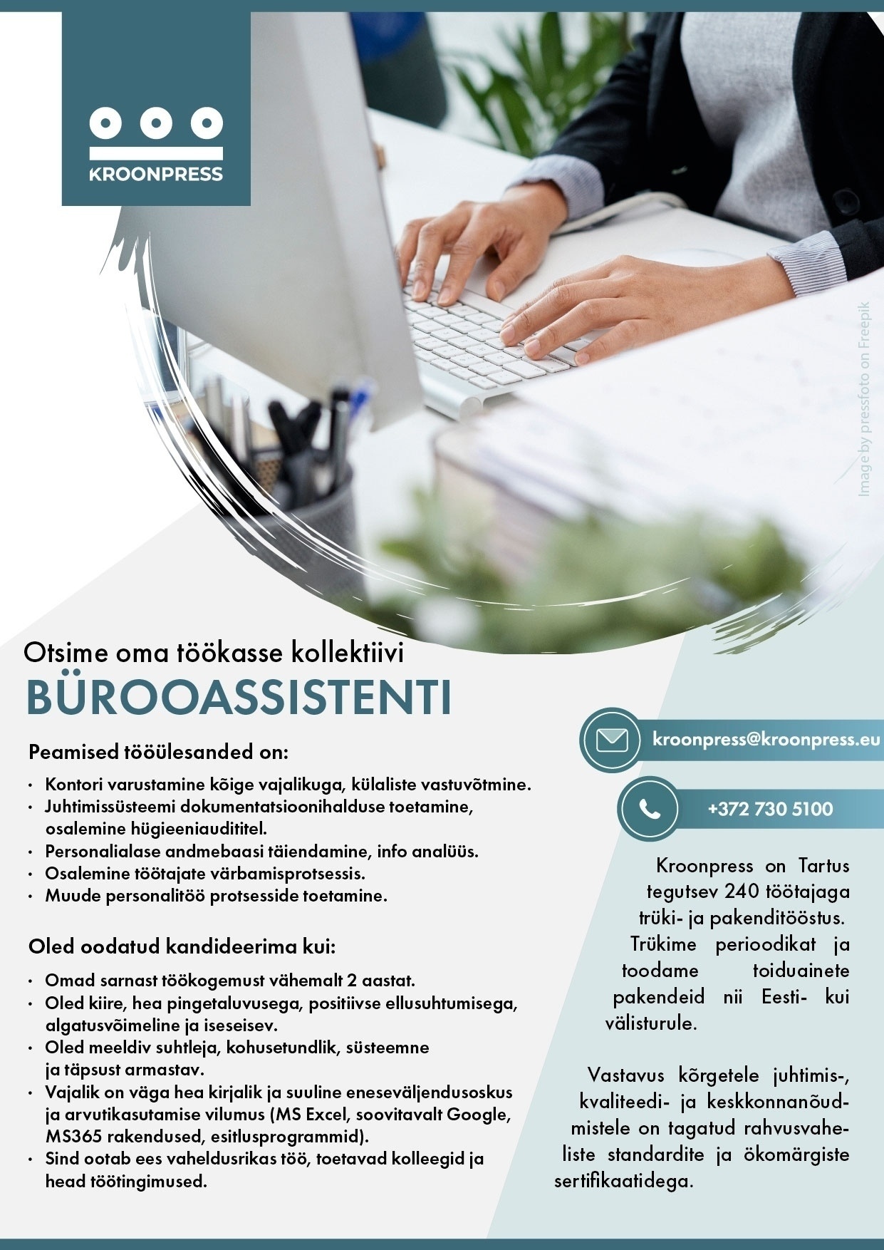 Kroonpress AS Büroo- ja personaliassistent