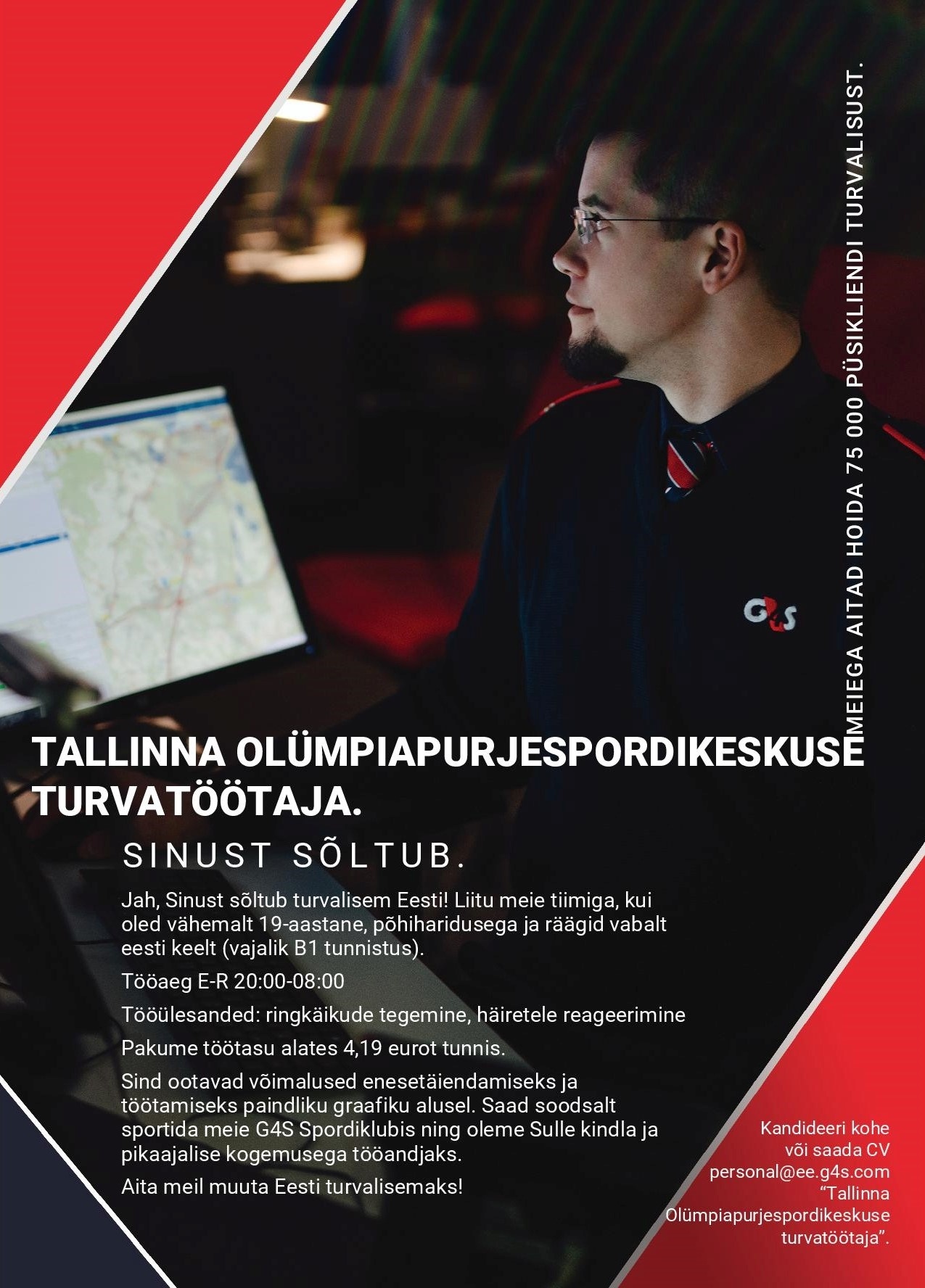 CVKeskus.ee klient Tallinna Olümpiapurjespordikeskuse turvatöötaja