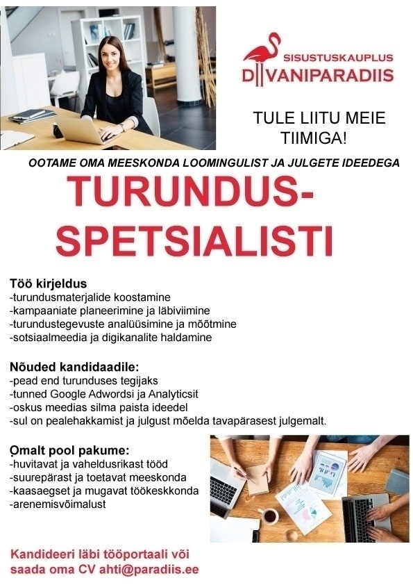 Diivaniparadiis OÜ Turundusspetsialist