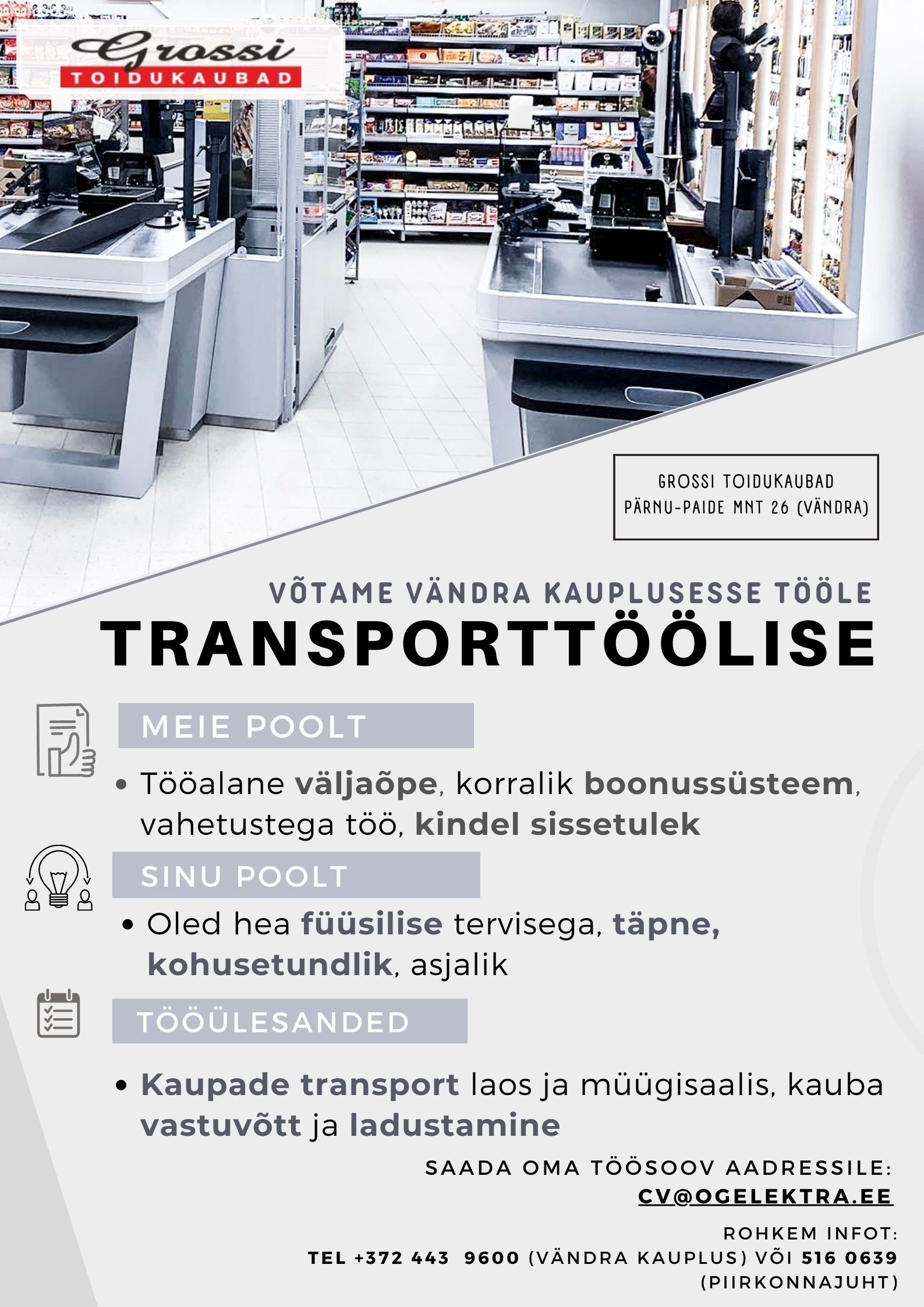 CVKeskus.ee klient Transporttööline (Vändra)