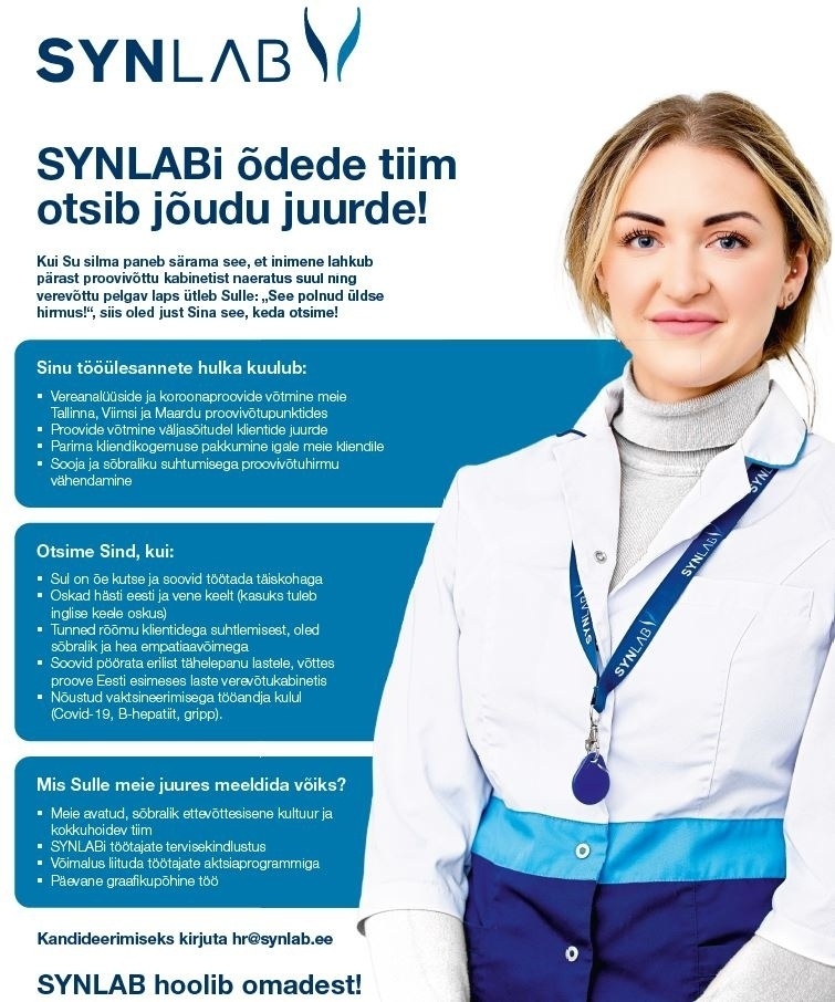 SYNLAB Eesti OÜ Protseduuriõde