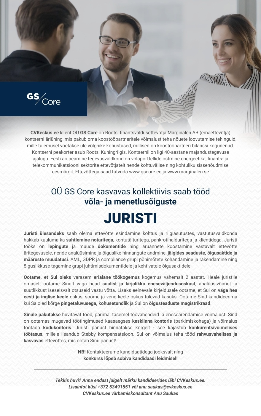 OÜ GS Core  JURIST