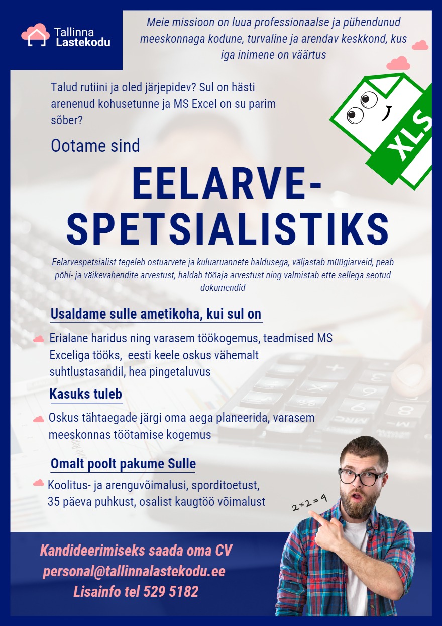 Tallinna Lastekodu Eelarvespetsialist