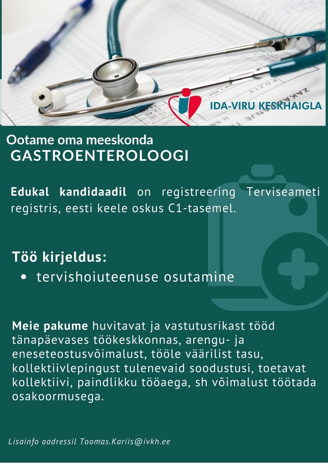 CVKeskus.ee klient Gastroenteroloog
