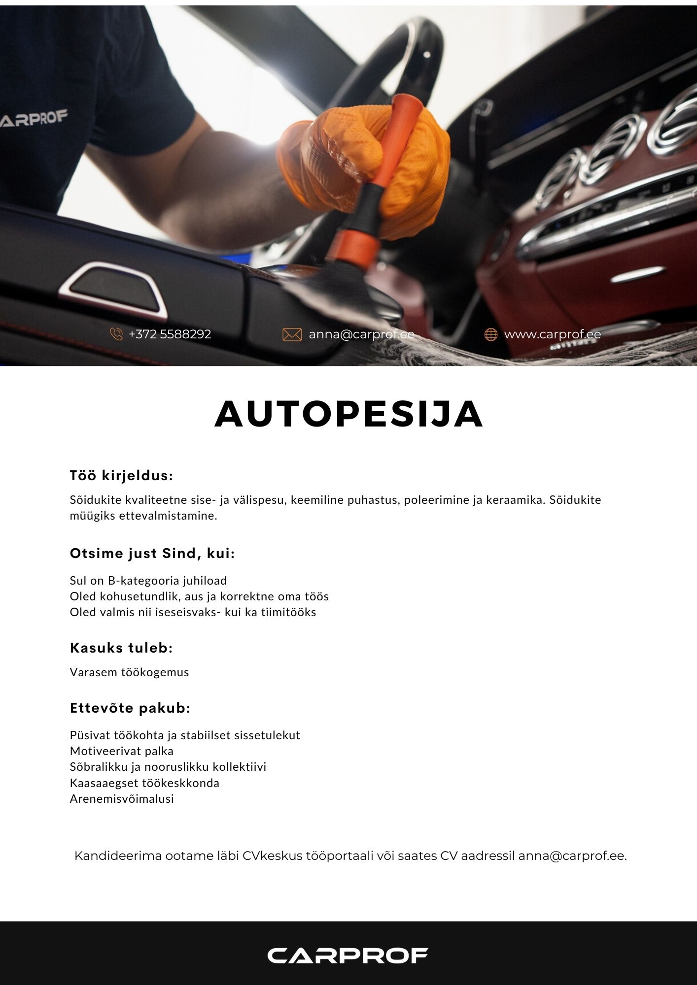 CarProf OÜ AUTOPESIJA