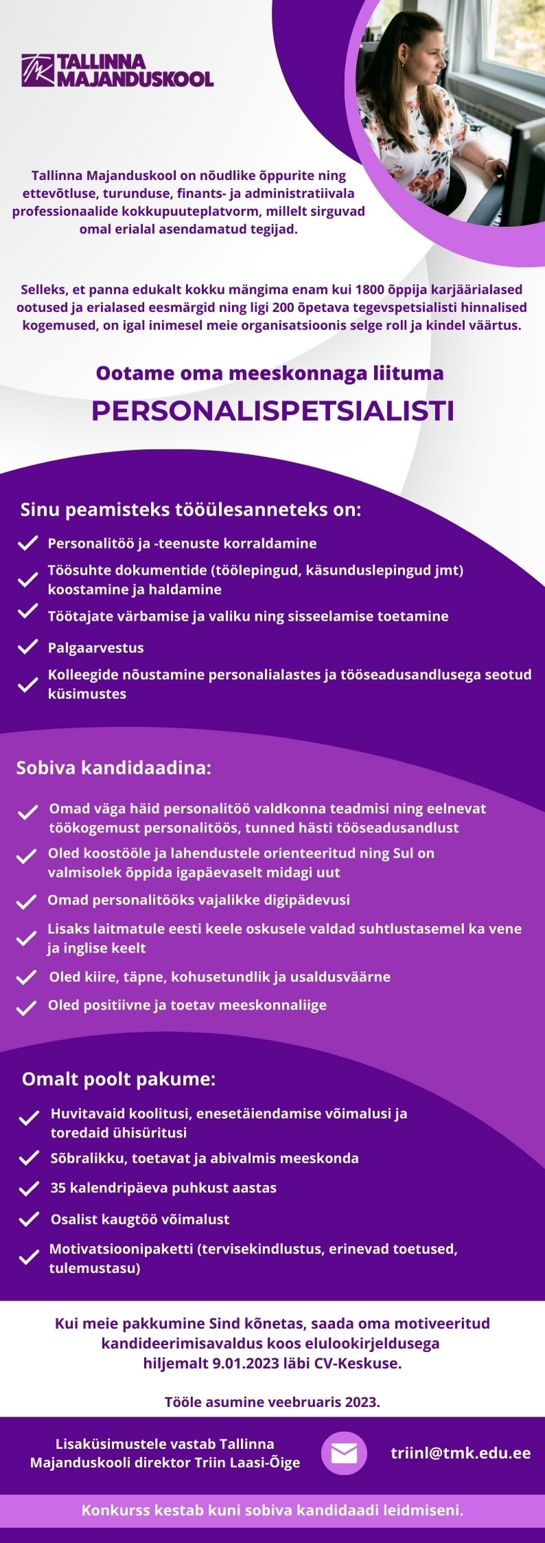 Tallinna Majanduskool Personalispetsialist