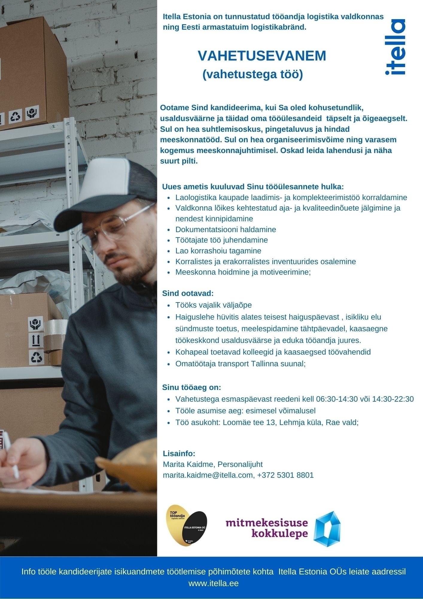 Itella Estonia OÜ Vahetusevanem