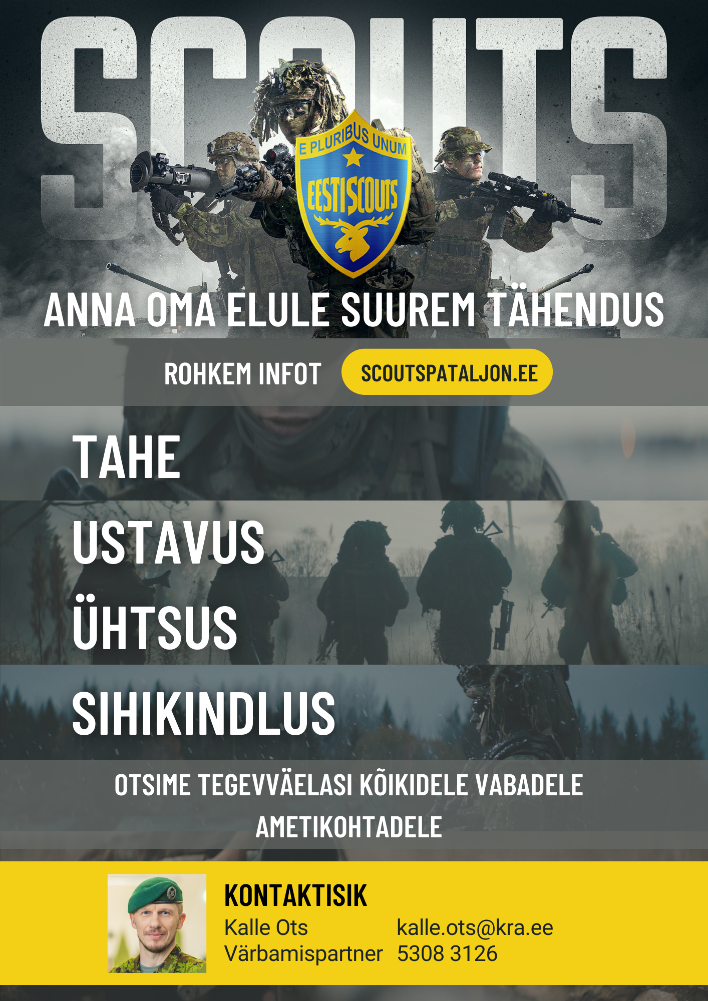 Scoutspataljon Scoutspataljoni sõdur ja allohvitser