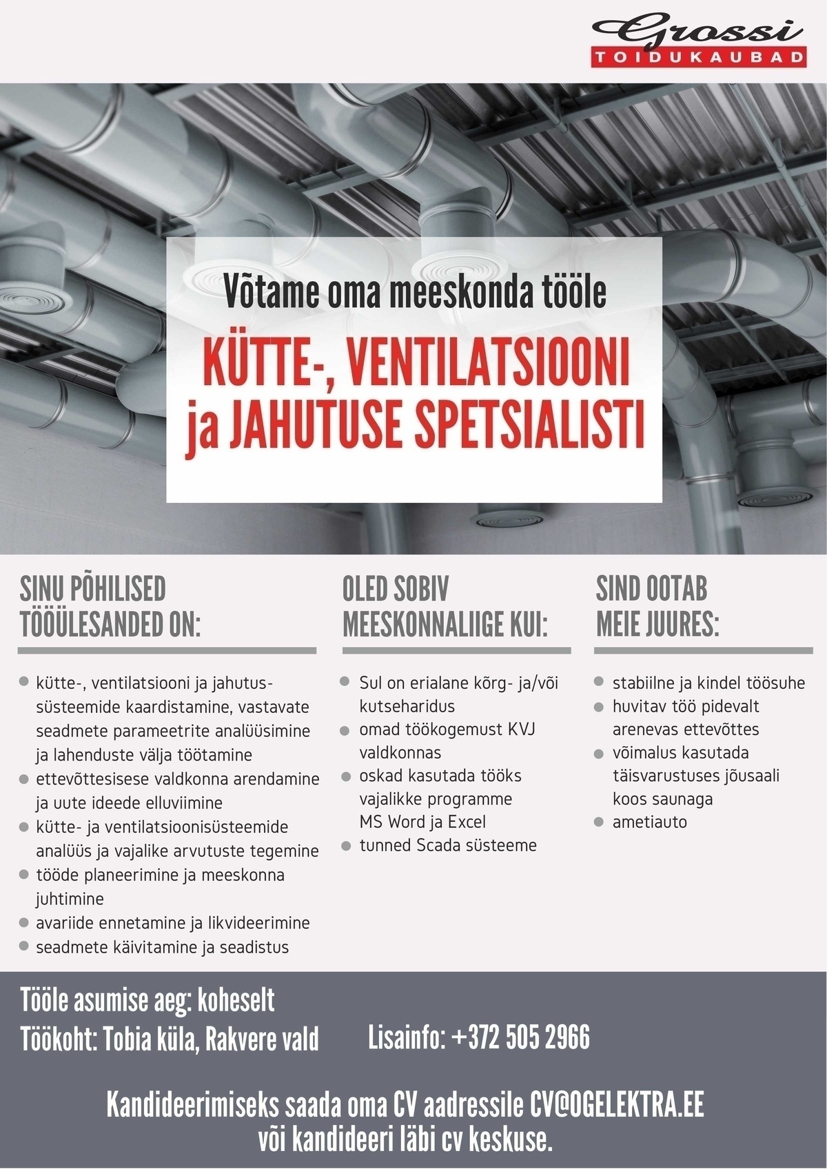 CVKeskus.ee klient Kütte-, ventilatsiooni ja jahutuse spetsialist