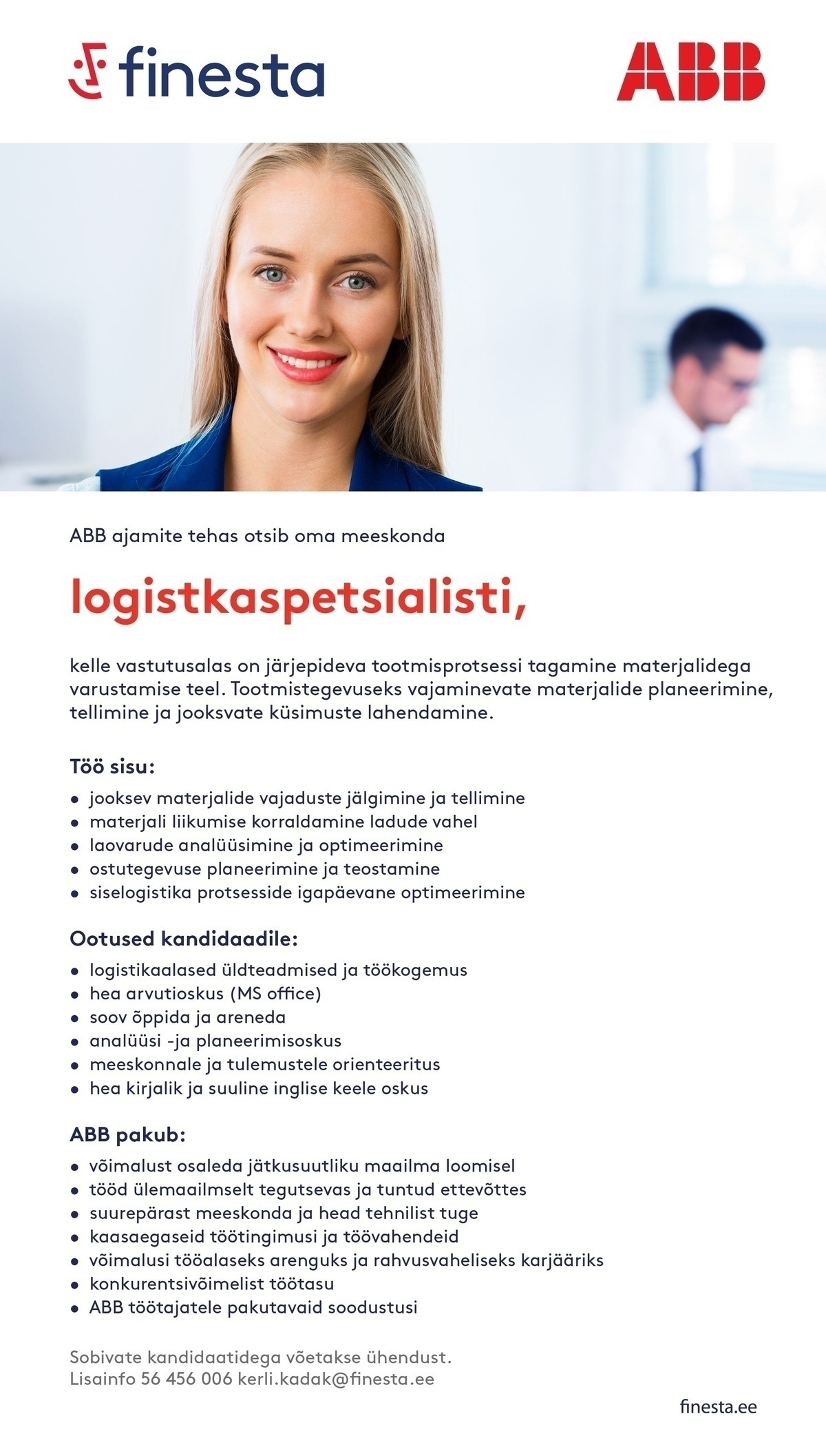 Finesta Baltic OÜ Logistikaspetsialist