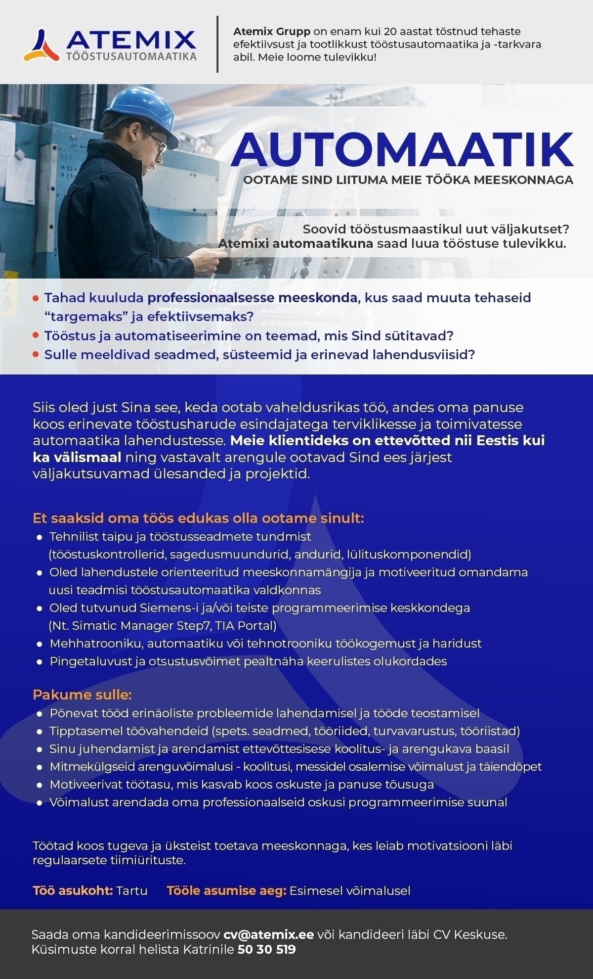 ATEMIX TÖÖSTUSAUTOMAATIKA OÜ Automaatik