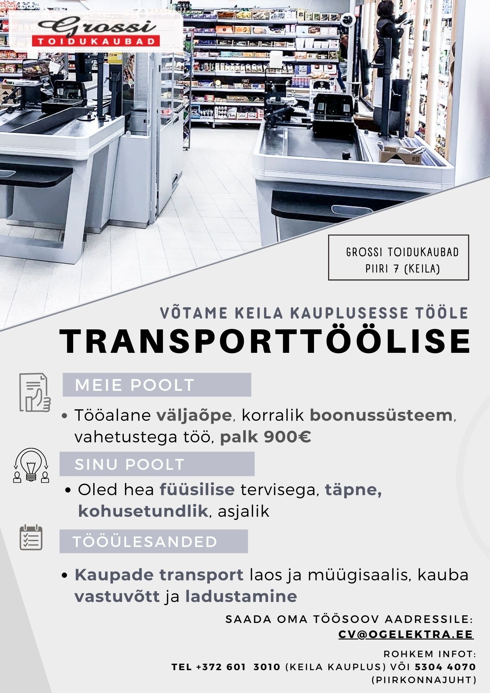 CVKeskus.ee klient Transporttööline (Keila)