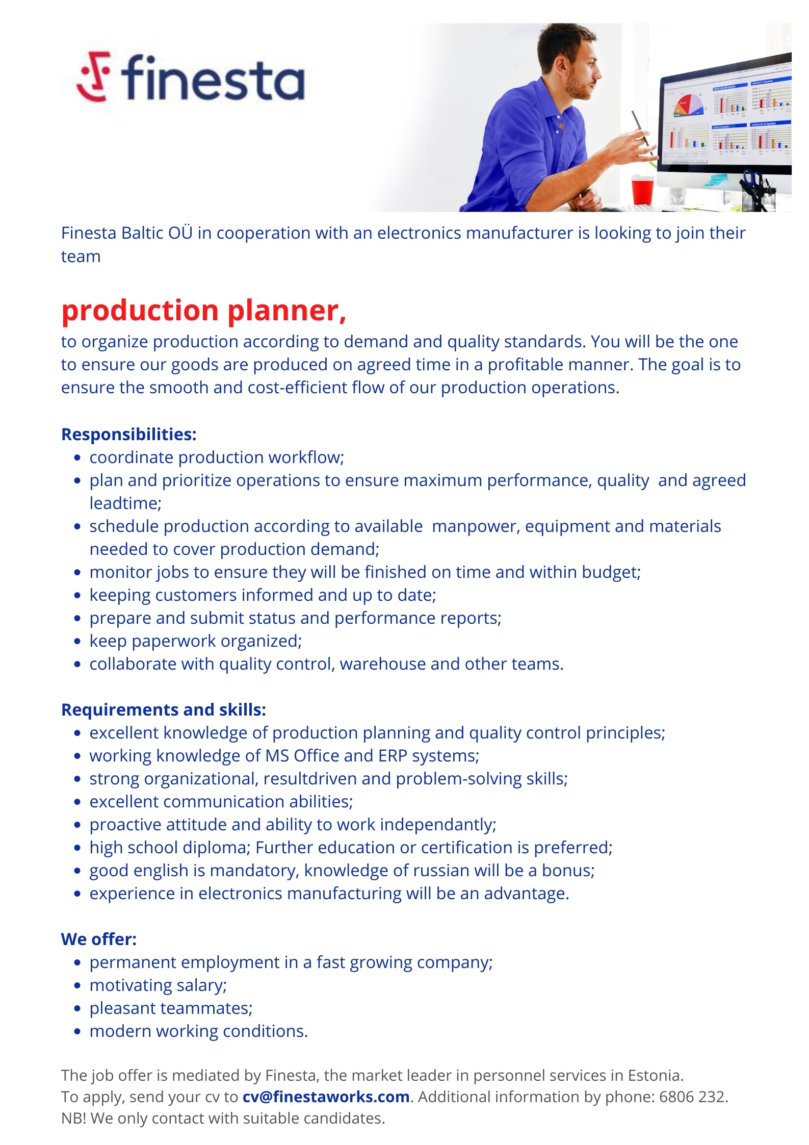 CVKeskus.ee client Production planner