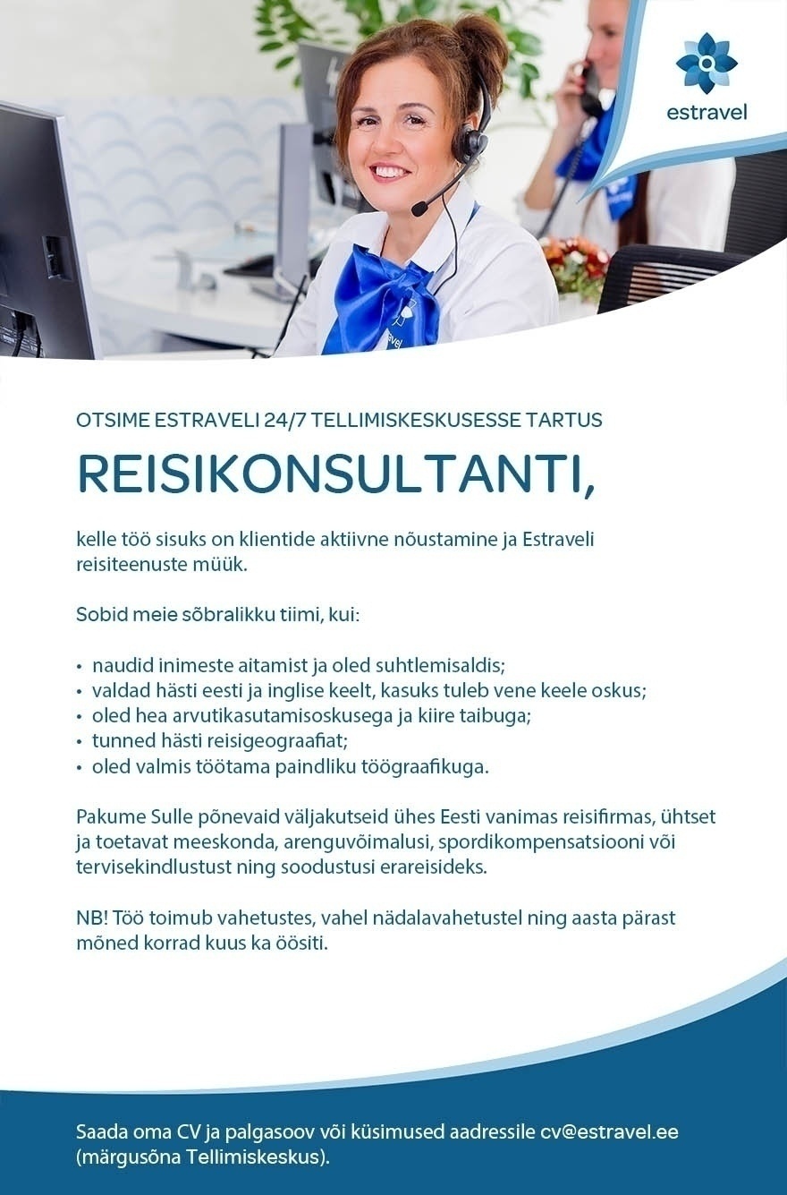 CVKeskus.ee klient reisikonsultant
