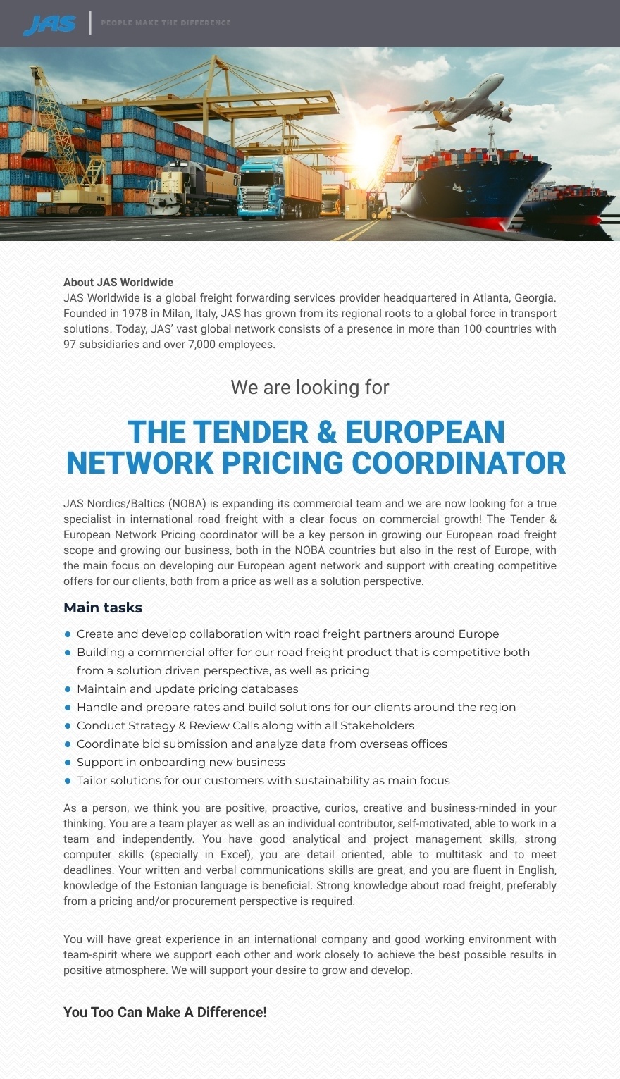 CVKeskus.ee client The Tender & European Network Pricing Coordinator