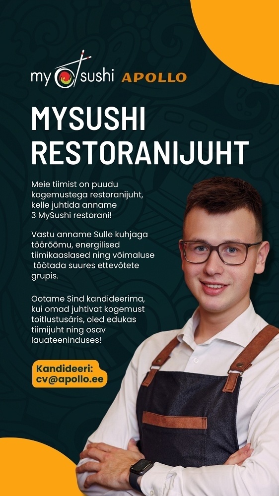 CVKeskus.ee klient Tule MySushi RESTORANIJUHIKS!