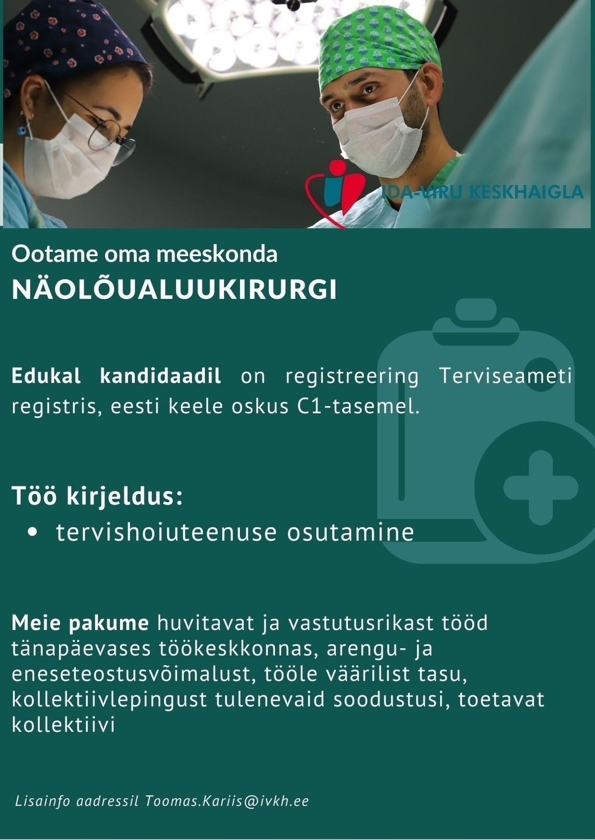CVKeskus.ee klient Näolõualuukirurg