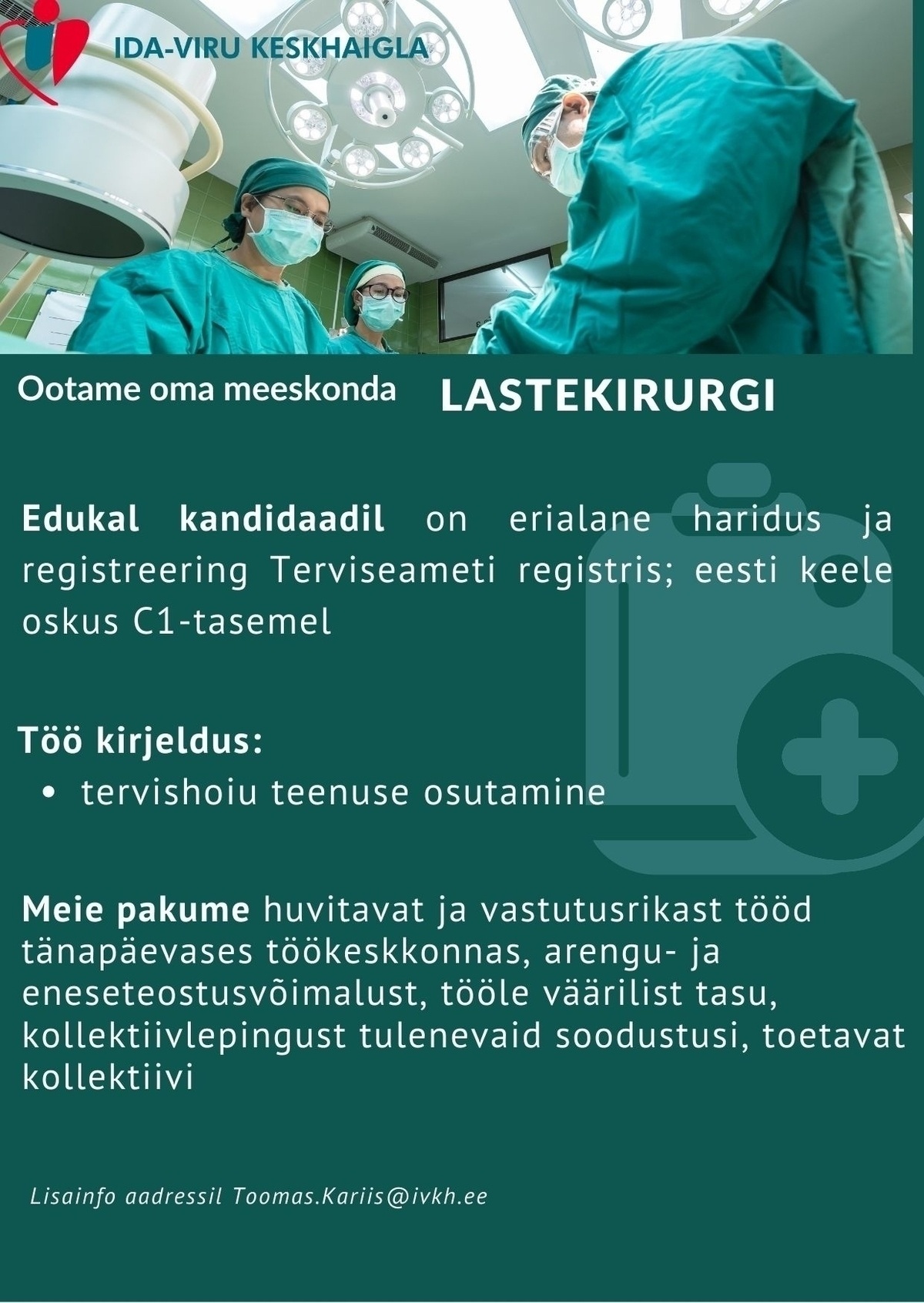 Ida-Viru Keskhaigla SA Lastekirurg