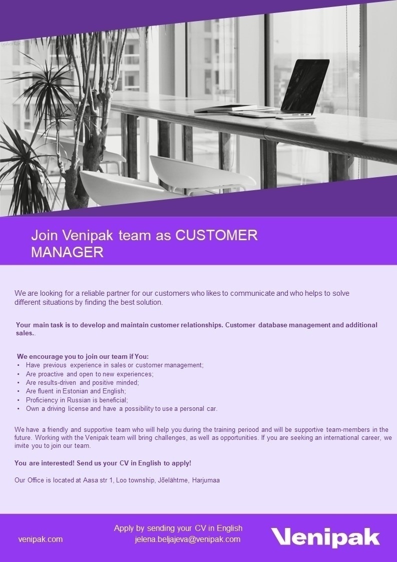 CVKeskus.ee client Customer manager