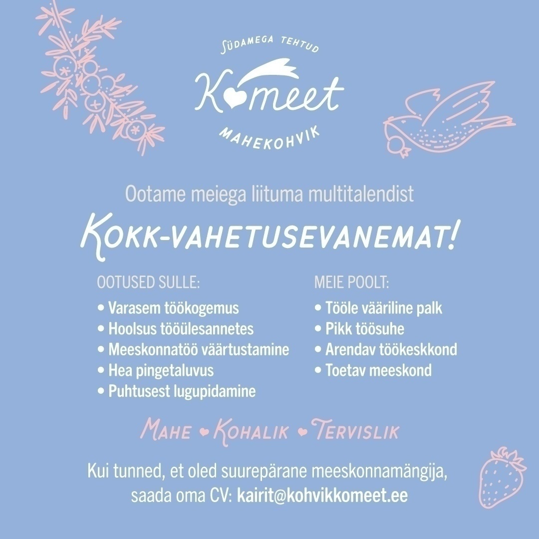 CVKeskus.ee klient Kokk-vahetusevanem
