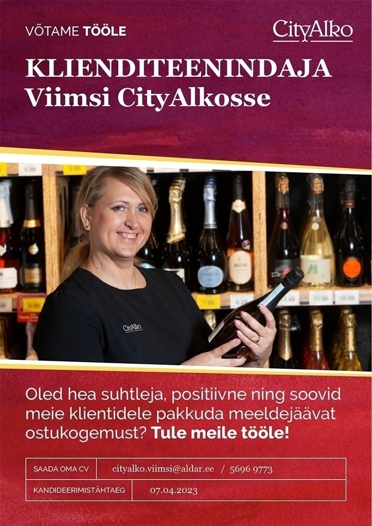 CVKeskus.ee klient Klienditeenindaja Viimsi CityAlkosse