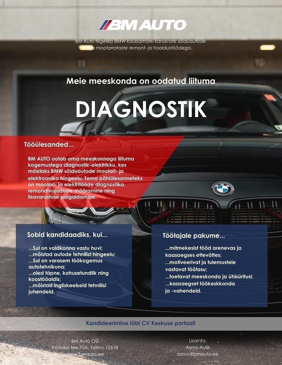 BM Auto OÜ Sõidukite elektrik-diagnostik