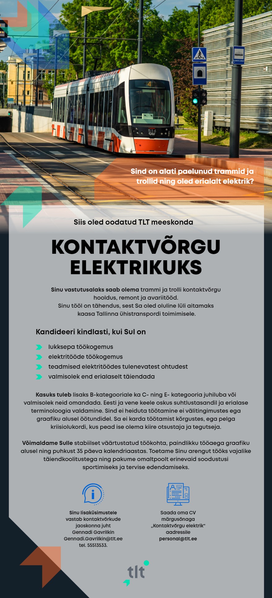 AS Tallinna Linnatransport Kontaktvõrgu elektrik