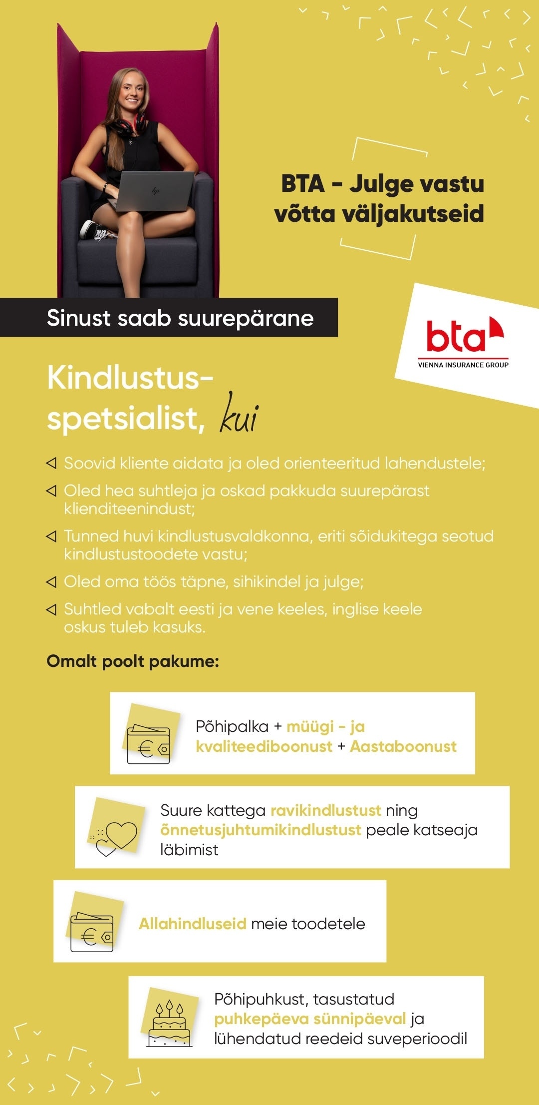 AAS BTA BALTIC INSURANCE COMPANY EESTI FILIAAL Kindlustusspetsialist