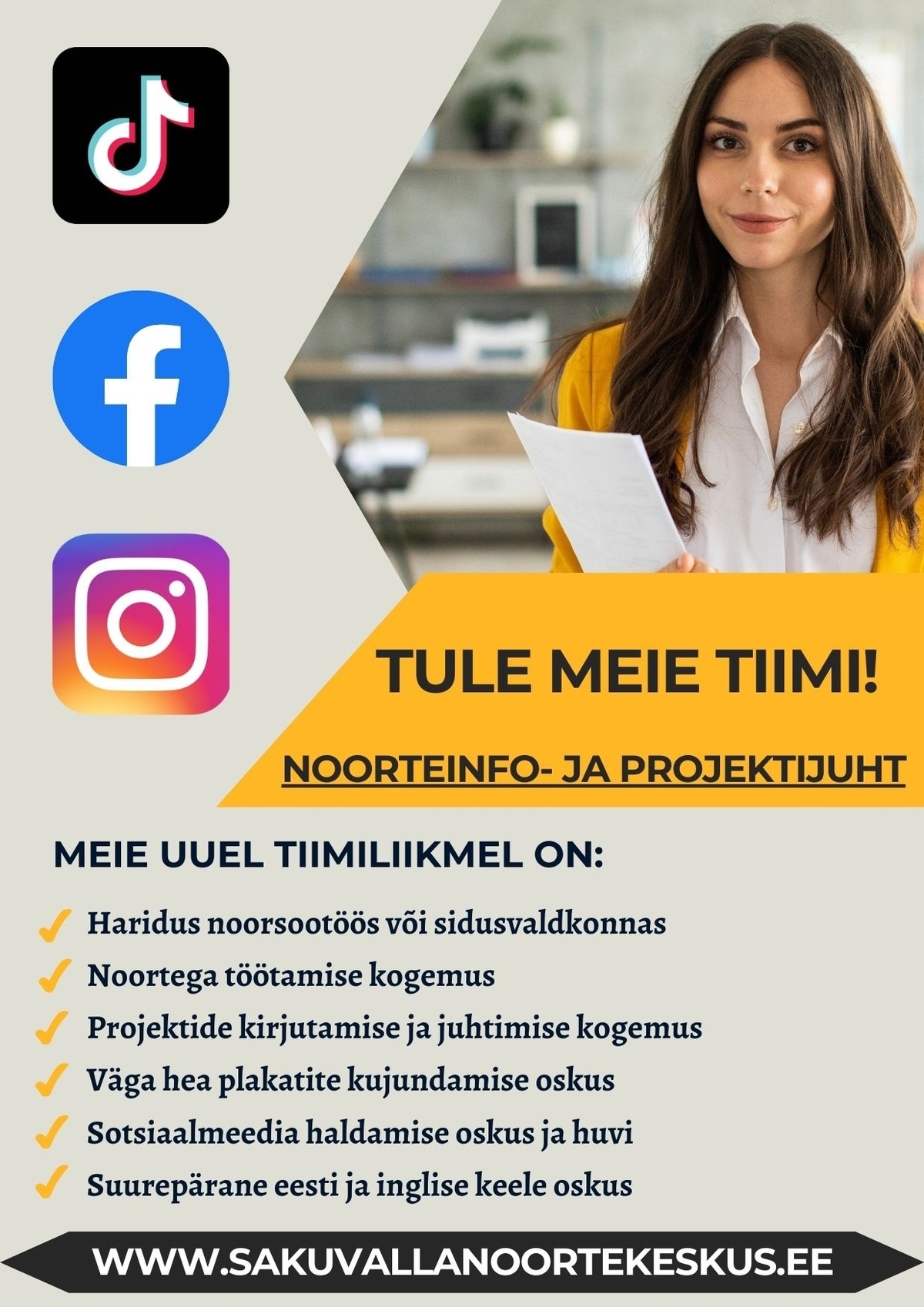 Saku Vallavalitsus Noorteinfo- ja projektijuht