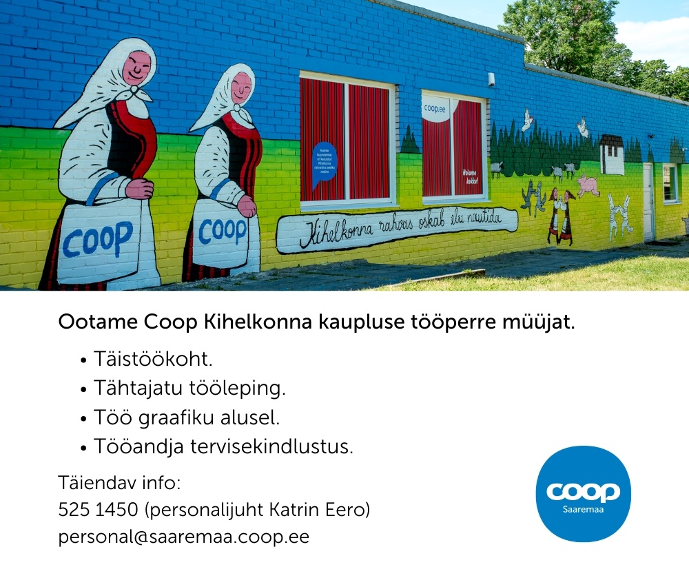 Saaremaa Tarbijate Ühistu Müüja Kihelkonna kauplusesse (Coop Saaremaa)