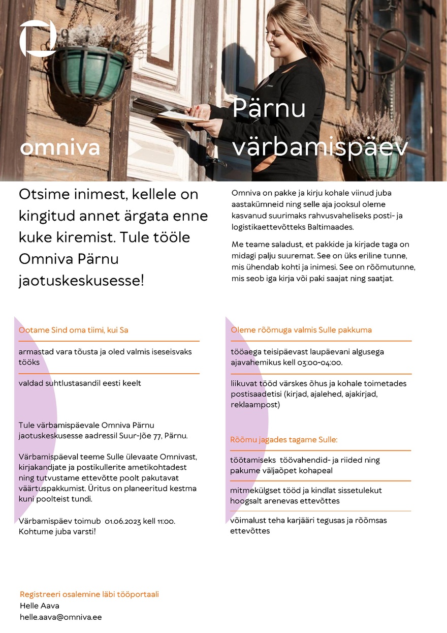 Omniva Pärnu värbamispäev 01.06.2023