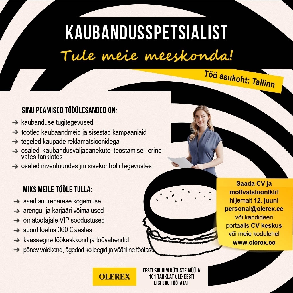 Olerex AS Kaubandusspetsialist