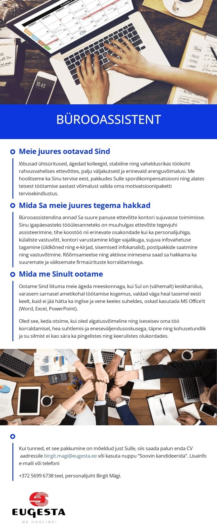 Eugesta Eesti OÜ Bürooassistent