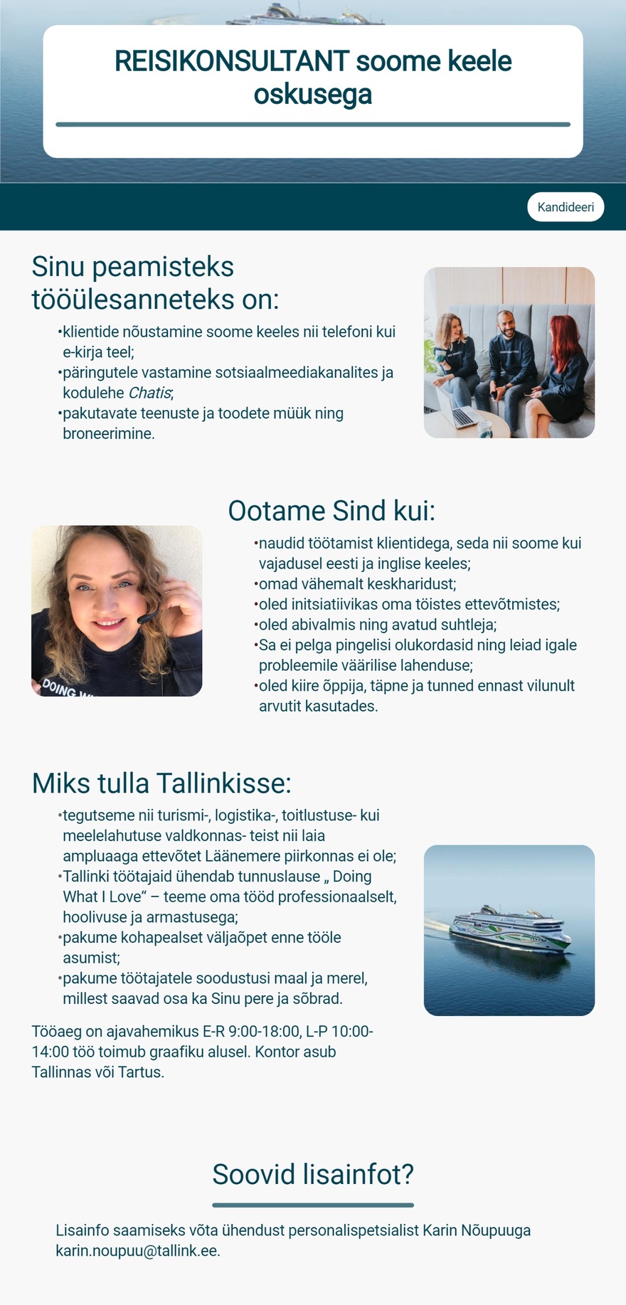 Tallink Grupp AS Reisikonsultant FIN