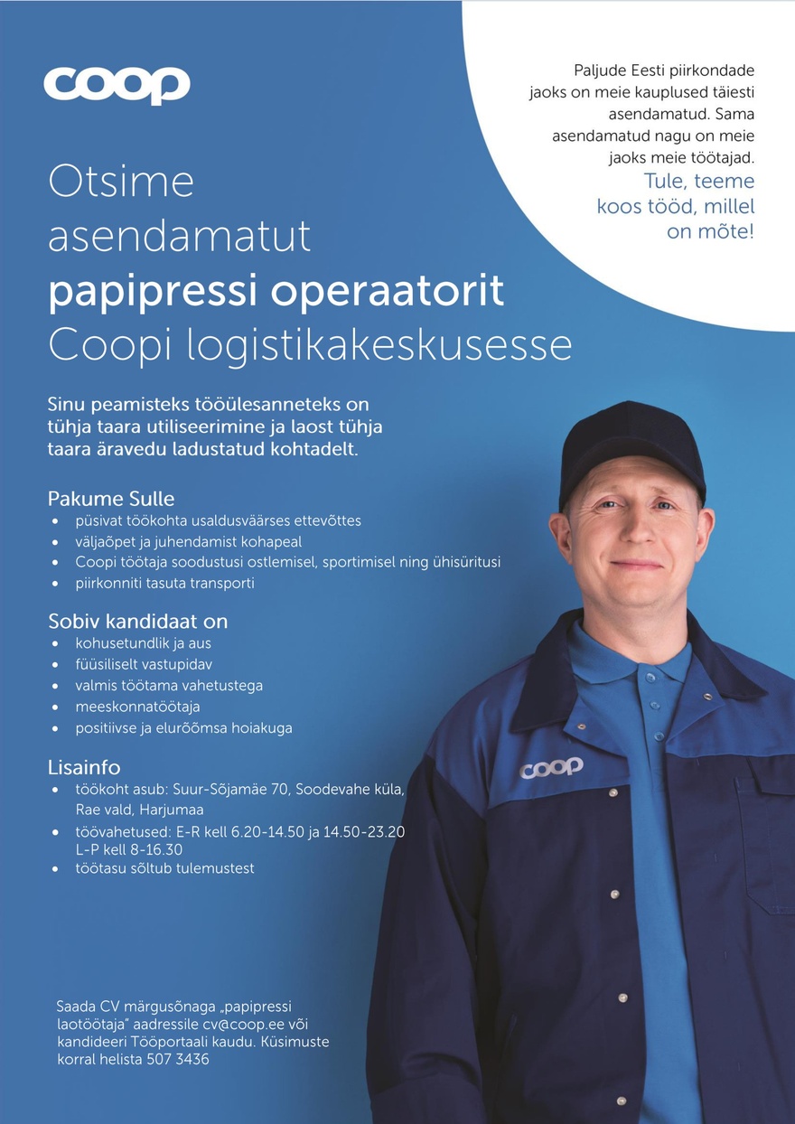 Coop Eesti Keskühistu Papipressi operaator