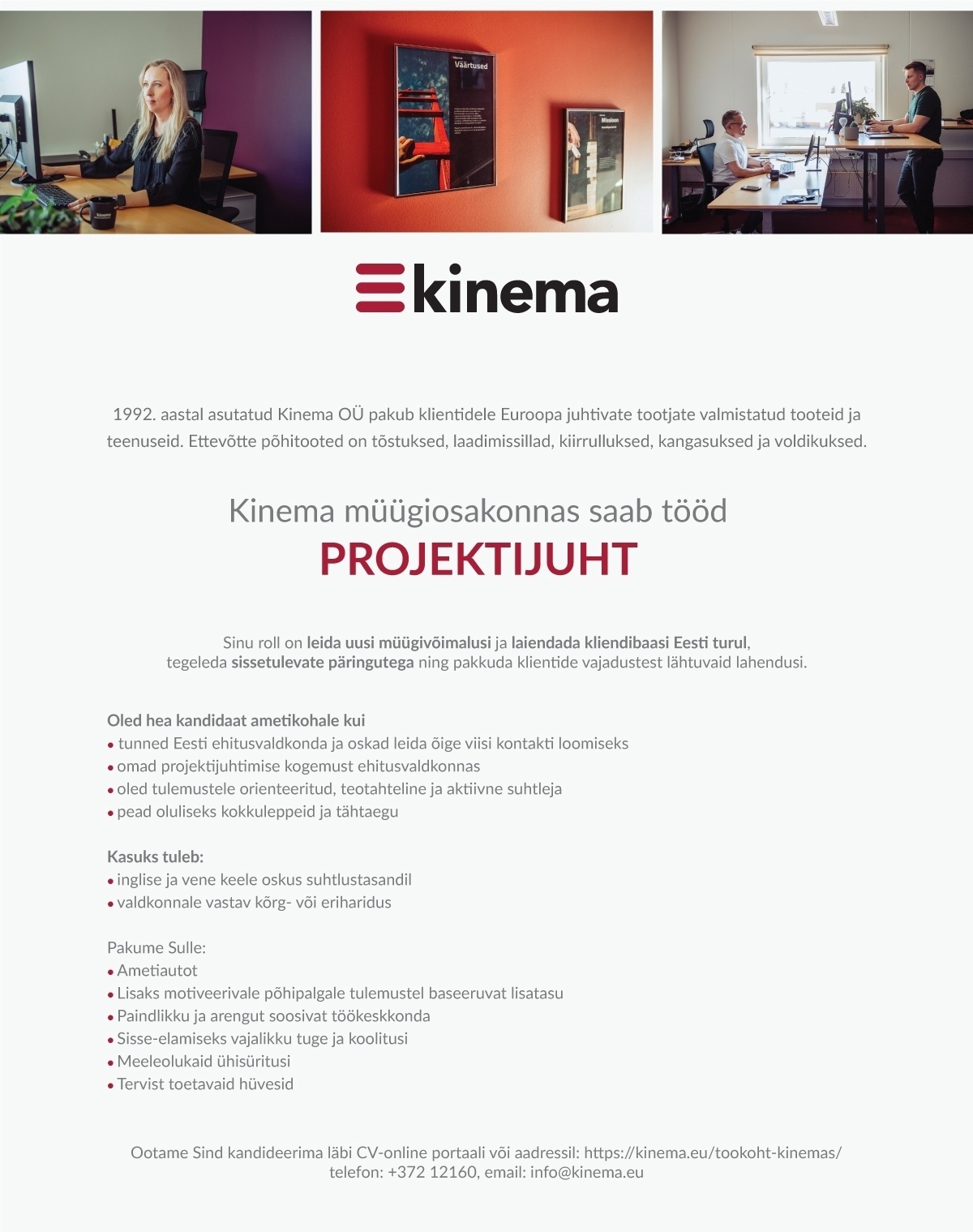 Kinema OÜ Projektijuht